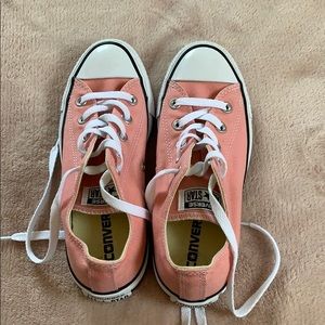 Pink/salmon converse